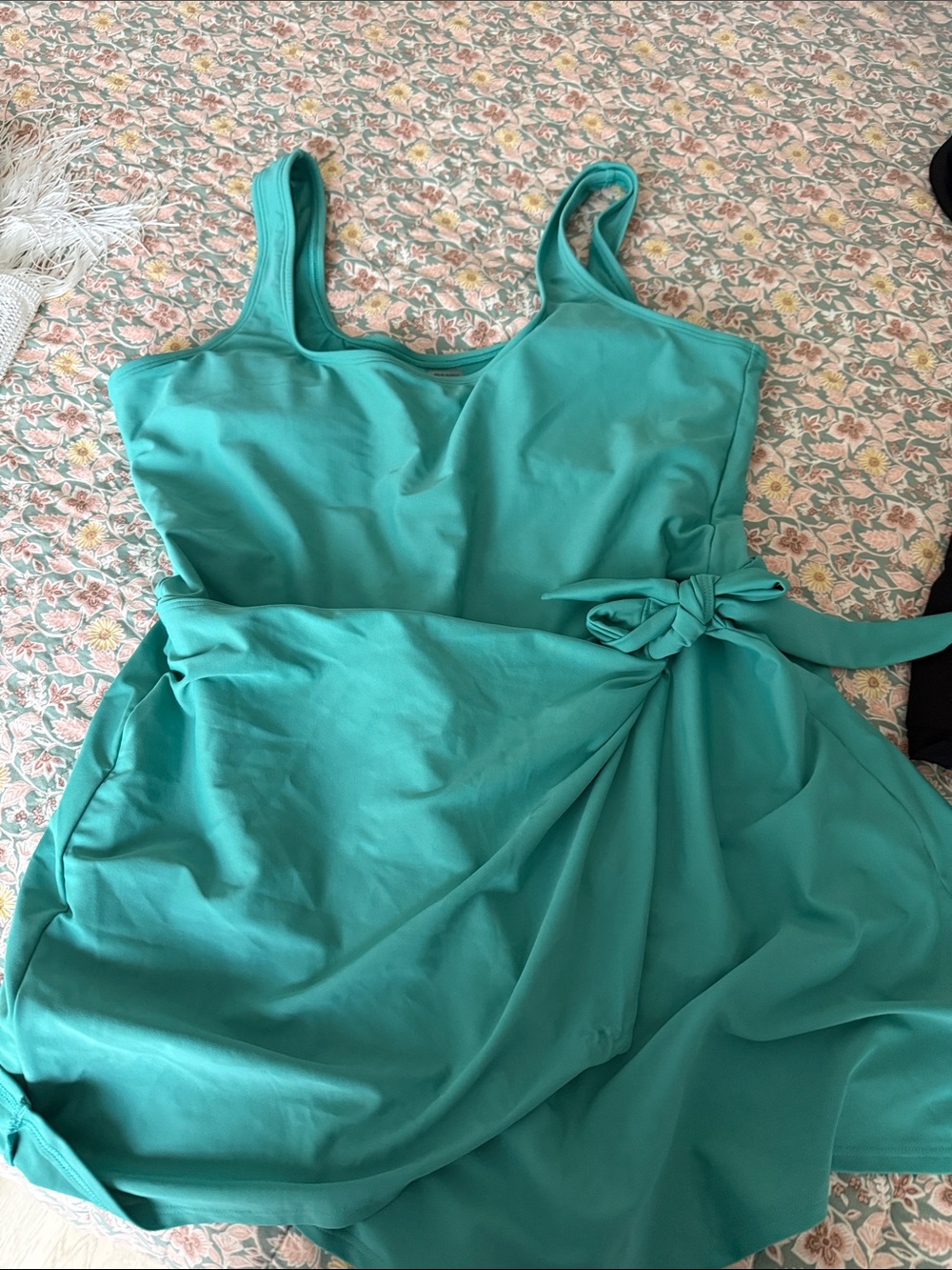 Turquoise Tie-Waist bathing suit